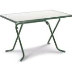 Grüne Best Möbel Primo Rechteckige klappbare Balkontische aus Kunststoff klappbar Breite 100-150cm, Höhe 50-100cm, Tiefe 50-100cm 