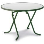 Grüne Best Möbel Primo Runde klappbare Balkontische 70 cm aus Kunststoff klappbar Breite 100-150cm, Höhe 100-150cm, Tiefe 50-100cm 