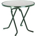 Grüne Best Möbel Primo Runde klappbare Balkontische 70 cm aus Kunststoff klappbar Breite 50-100cm, Höhe 50-100cm, Tiefe 50-100cm 