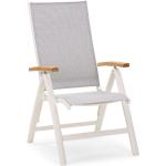 Weiße Best Möbel Gartenstühle Metall pulverbeschichtet aus Teakholz mit Armlehne Breite 100-150cm, Höhe 0-50cm, Tiefe 50-100cm 