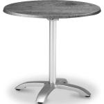 Silberne Best Möbel Maestro Runde Klapptische  & Falttische aus Beton ausziehbar Breite 50-100cm, Höhe 50-100cm, Tiefe 50-100cm 