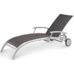 Silberne Best Möbel Liegestühle aus Aluminium klappbar Breite 0-50cm, Höhe 0-50cm, Tiefe 0-50cm 