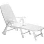 Weiße Best Möbel Charleston Sonnenliegen & Gartenliegen aus Kunststoff 