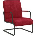 Bordeauxrote Industrial Freischwinger Stühle aus Samt Breite 50-100cm, Höhe 50-100cm, Tiefe 50-100cm 