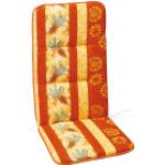 Orange Blumenmuster Best Möbel Rechteckige Hochlehner Auflagen aus Baumwolle 