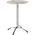 Silberne Best Möbel Runde Runde Tische 70 cm aus Aluminium ausziehbar Breite 50-100cm, Höhe 100-150cm, Tiefe 50-100cm 