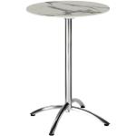 Silberne Runde Runde Tische 70 cm aus Aluminium ausziehbar Breite 50-100cm, Höhe 100-150cm, Tiefe 50-100cm 