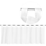 Weiße Unifarbene Moderne Scheibengardinen & Küchengardinen aus Textil transparent 