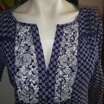 Bestickte Vintage Tunika-Blusen aus Spitze für Damen 