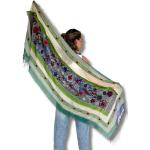 Blaue Bestickte Pashmina-Schals aus Wolle für Damen für den für den Sommer 