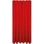 Rote Moderne Gardinen mit Kräuselband aus Satin blickdicht 