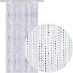 Silberne Unifarbene Fadenvorhänge mit Insekten-Motiv aus Microfaser lichtdurchlässig 
