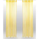 Gelbe Unifarbene Schlaufenschals & Ösenschals aus Voile transparent 2-teilig 