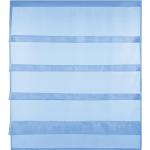 Blaue Unifarbene Moderne Scheibengardinen & Küchengardinen aus Textil transparent 