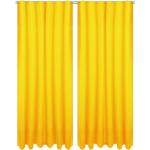 Gelbe Gardinen-Sets strukturiert aus Polyester blickdicht 