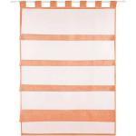 Orange Unifarbene Fertiggardinen strukturiert aus Polyester transparent 