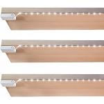 Weiße LED Lichtschläuche & Lichtleisten aus Holz batteriebetrieben 