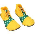 BESTOYARD Ein Paar Unisex-durchschnittliche Größe Clown Schuhe Dot Clown Schuhe Kostüm für Erwachsene (Gelb und Grün)