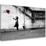 Visario Banksy XXL Leinwandbilder aus Papier 60x80 