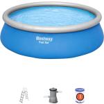 Bestway POOLSET , Blau, Weiß , Kunststoff , Uni , 122 cm , Gartenspaß, Pools und Wasserspaß, Pools