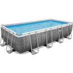 BESTWAY Power Steel Frame Pool, Komplett-Set mit Filterpumpe 488 x 244 x 122 cm 56996