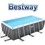 Reduzierte Graue Bestway Inflatables Rechteckige Stahlwandpools & Frame Pools aus Polyrattan aufblasbar 