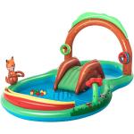 Braune Bestway Inflatables Planschbecken & Kinderpools mit Tiermotiv aus Holz mit Rutsche 