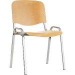 Hellbraune Konferenzstühle & Besucherstühle lackiert aus Buche stapelbar Breite 0-50cm, Höhe 0-50cm, Tiefe 0-50cm 