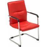 Reduzierte Rote Moderne CLP Trading Konferenzstühle & Besucherstühle aus Kunstleder mit Armlehne Breite 50-100cm, Höhe 0-50cm, Tiefe 0-50cm 