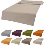 Taupefarbene Unifarbene Beties Tischbänder aus Baumwollmischung maschinenwaschbar 