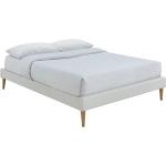 Weiße Minimalistische Miliboo Betten mit Bettkasten aus Massivholz 160x200 
