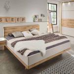 Hellbraune Moderne Franco Möbel Rechteckige Kingsize Betten aus Eiche 160x200 