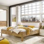 Hellbraune Moderne Franco Möbel Rechteckige Französische Doppelbetten aus Eiche mit Stauraum 180x200 