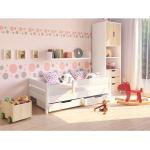 Reduzierte Weiße Kombi-Kinderbetten aus Holz mit Schublade 