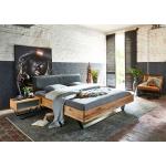 Dunkelgraue Betten Antik geölt aus Massivholz 180x220 Breite 150-200cm, Höhe 200-250cm, Tiefe 150-200cm 
