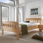 Braune BestLivingHome Einzelbetten geölt aus Massivholz 100x220 