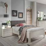 Weiße Franco Möbel Rechteckige Französische Doppelbetten 100x220 