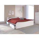 Weiße Moderne Kauf-Unique Bio Betten mit Matratze mit Schublade 140x190 