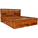 Kolonialstil Sheesham Betten aus Massivholz mit Stauraum 180x200 
