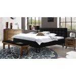 Reduzierte Schwarze Gesteppte Moderne Queensize Betten aus MDF 140x200 