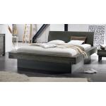 Reduzierte Anthrazitfarbene Rustikale Betten mit Bettkasten aus Massivholz mit Stauraum 140x220 