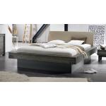 Reduzierte Anthrazitfarbene Rustikale Betten mit Bettkasten aus Massivholz mit Stauraum 140x200 
