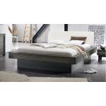 Reduzierte Anthrazitfarbene Rustikale Betten mit Bettkasten aus Massivholz mit Stauraum 160x210 