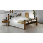 Hellbraune Betten Landhausstil aus Massivholz 160x220 