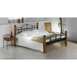 Anthrazitfarbene Betten Landhausstil aus Massivholz 160x200 