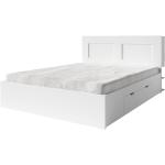 Reduzierte Weiße Betten aus Holz mit Schublade 160x200 