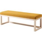 Gelbe Norrwood Bettbänke aus Holz Breite 100-150cm, Höhe 0-50cm, Tiefe 0-50cm 