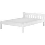 Weiße Betten mit Matratze aus Massivholz 160x200 