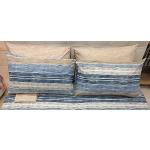 Bettlaken Choppy blau Zucchi Doppelbett (Bettlaken 240 x 280 + Bettlaken 175 x 200 + 4 Kissenbezüge 50 80)