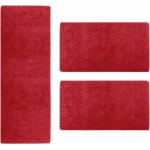 Rote Floordirekt Bettumrandungen aus Textil 3-teilig 